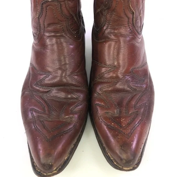 Vintage Durango Brown Leather Cowboy Western Boots Size 9.5 - Picture 5 of 10